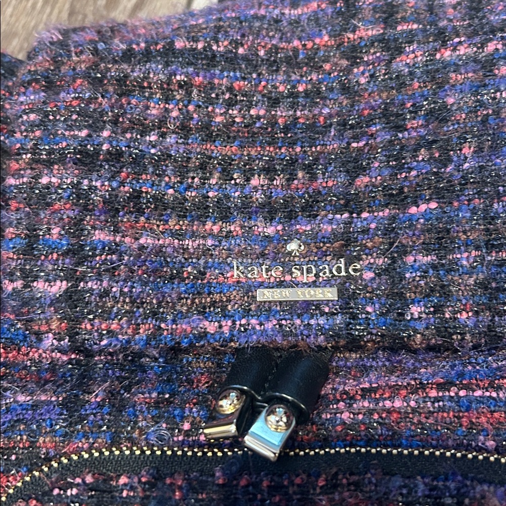 NWOT Kate Spade Jessa Tweed & Leather Backpack - Picture 3 of 6